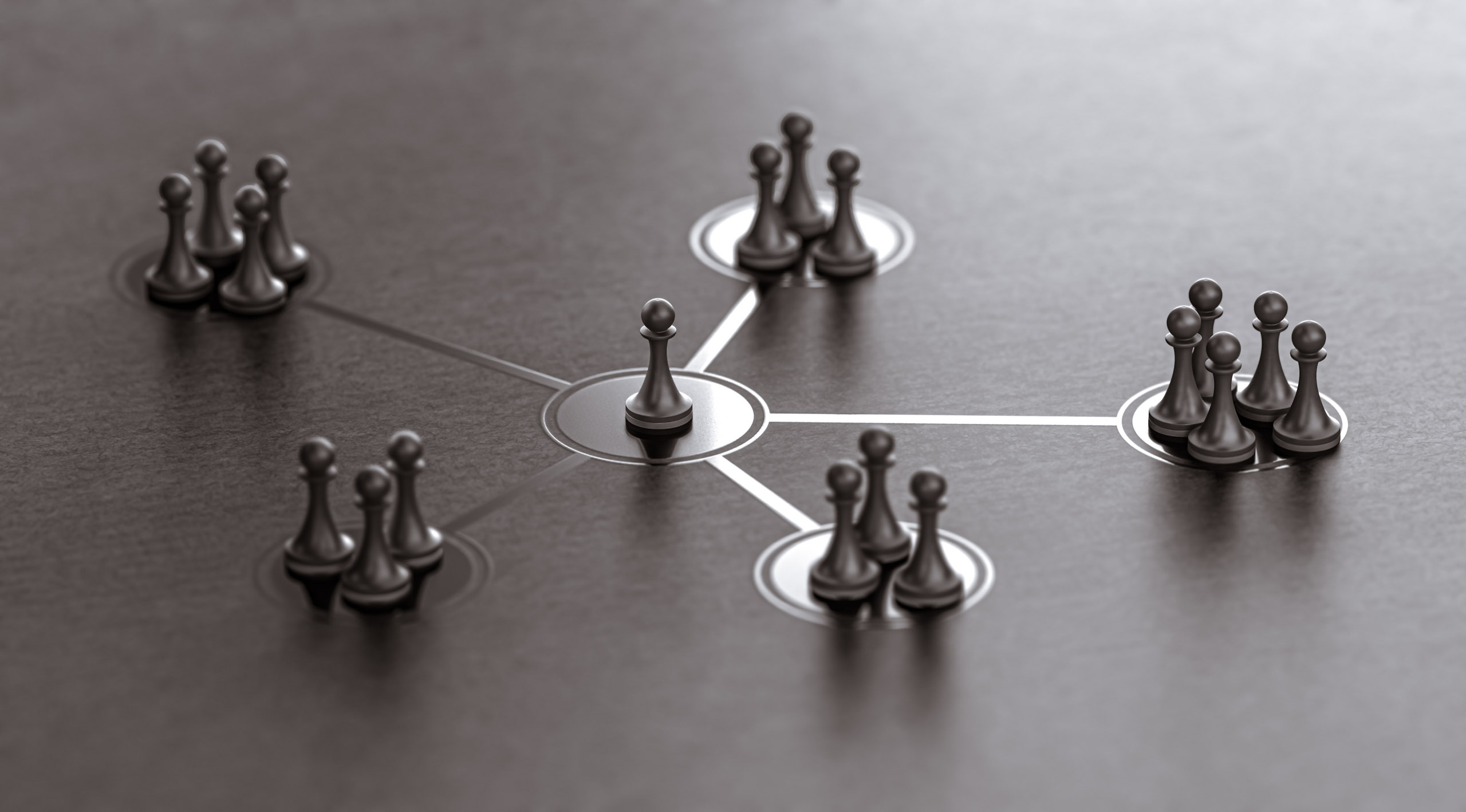 Leadership And Team Cohesiveness Over Black Background